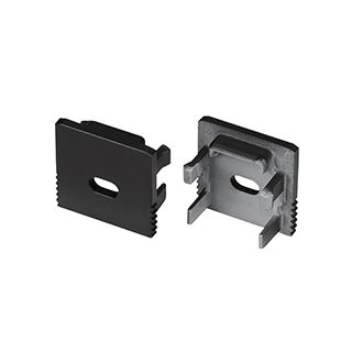 Заглушка SL-MINI-15 BLACK с отверстием (Пластик)