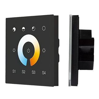 INTELLIGENT ARLIGHT Сенсорная панель DALI-901-11-1G-4SC-MIX-DT8-IN Black (BUS/230V) (IARL, IP20 Плас