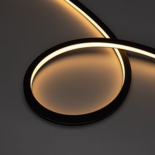 Лента герметичная NOVA-TOP-BLACK-A120-16x15mm 24V Warm3000 (10 W/m, IP67, 2835, 5m, wire x2) (Arligh