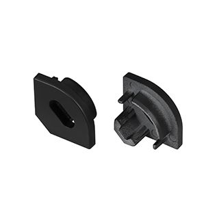 Заглушка SL-KANT-H10 BLACK с отверстием (Пластик)