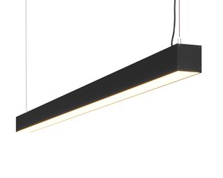 Линейный светодиодный светильник подвесной DL-55-1000 27Вт 3000К IP40 Черный